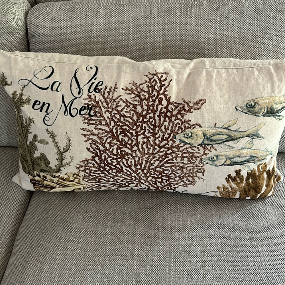 Pottery Barn Linen Lumbar Pillow Cover